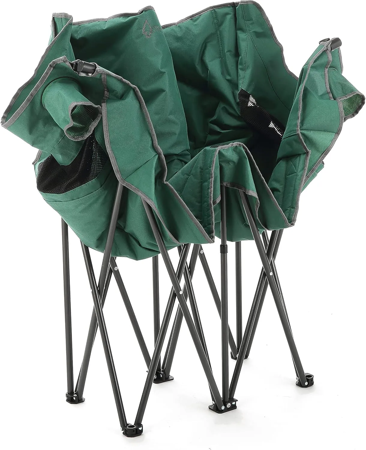 ARROWHEAD OUTDOOR Portable Folding Double Duo Camping Chair Loveseat w/ 2 Cup & Wine Glass Holder, Heavy-Duty Carrying Bag, Padded Seats & Armrests, Supports up to 500lbs, USA-Based Support