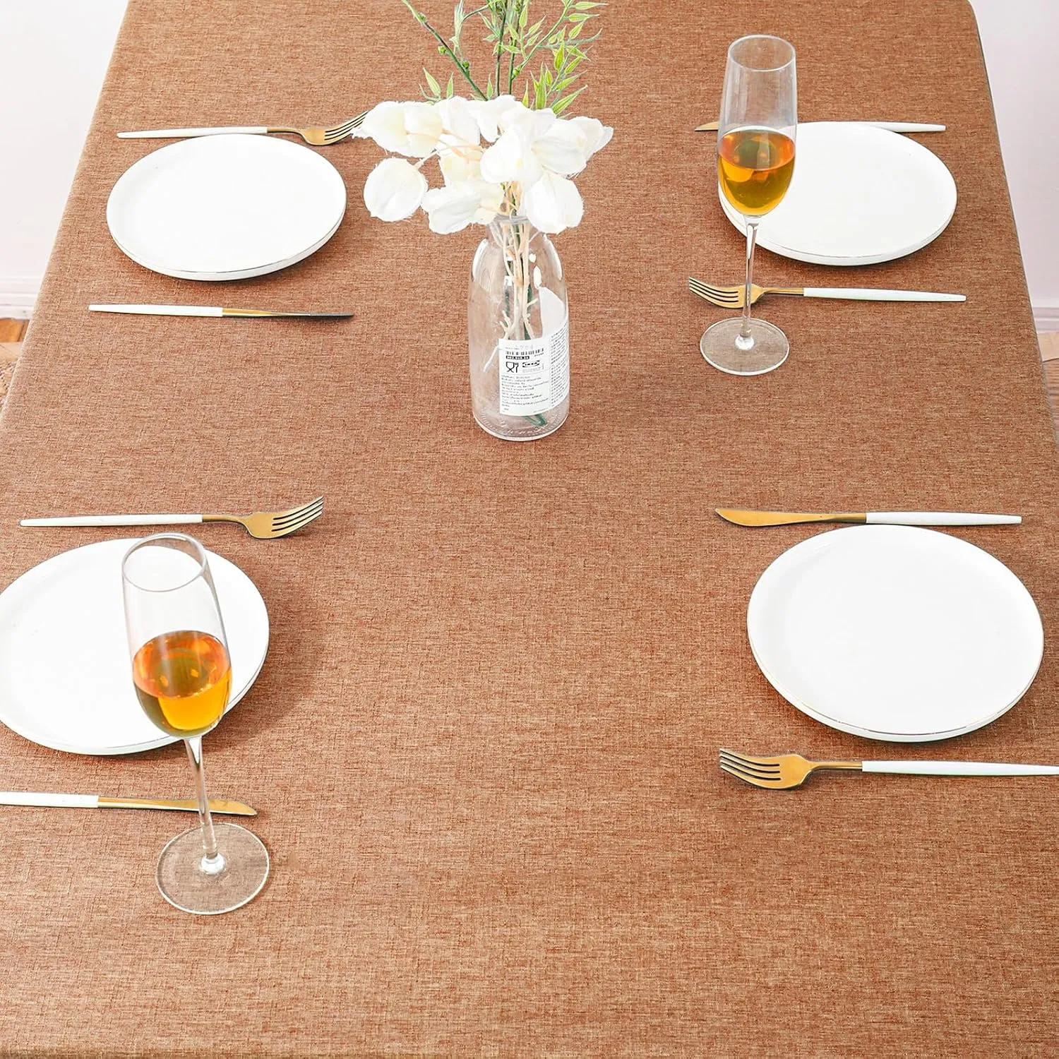 AUSSPVOCT Textured Tablecloth Rectangle 60x120 Water Resistant Spill-Proof Wipeable Table Cloth Wrinkle Free Fabric Dining Table Cover for Birthday Party Farmhouse Spring Kitchen Tablecloths