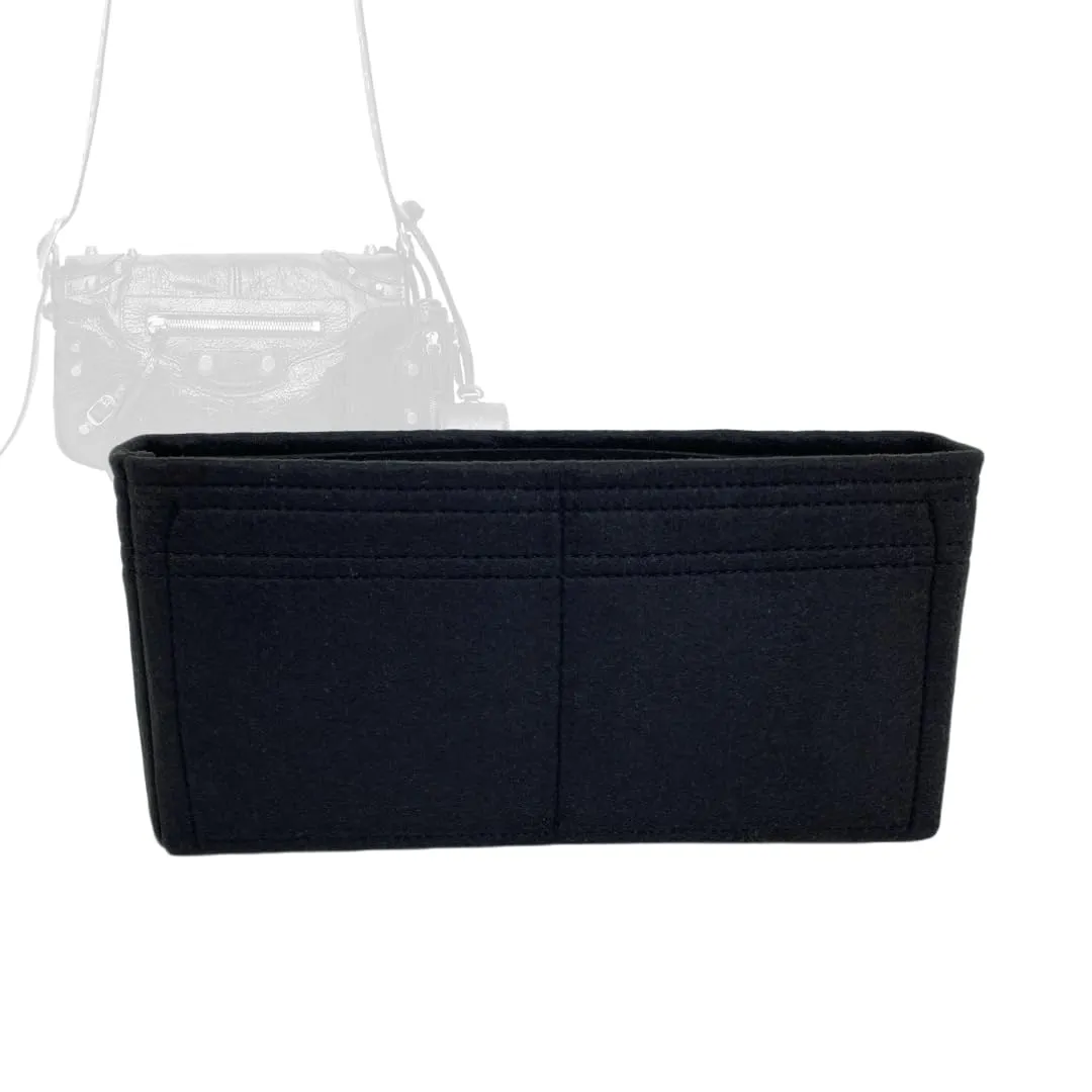 Bag Organizer for Balenciaga Men’s Le Cagole XS Flap Bag - Premium Felt Purse Handbag Insert Liner Shaper (Handmade) Soft Structure Support (25 Color Options)