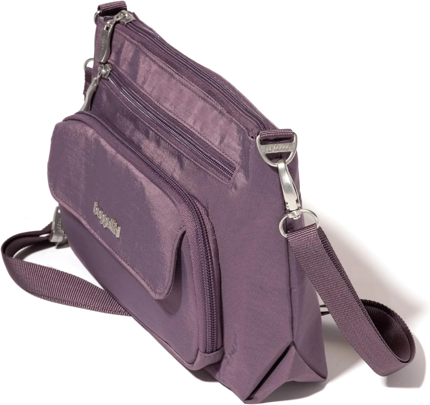 Baggallini Original Everyday 11x 7.5 Crossbody Bags for Women RFID Protected Lightweight Nylon Zippered Travel Purse