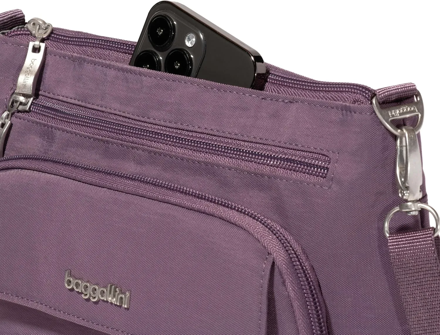 Baggallini Original Everyday 11x 7.5 Crossbody Bags for Women RFID Protected Lightweight Nylon Zippered Travel Purse