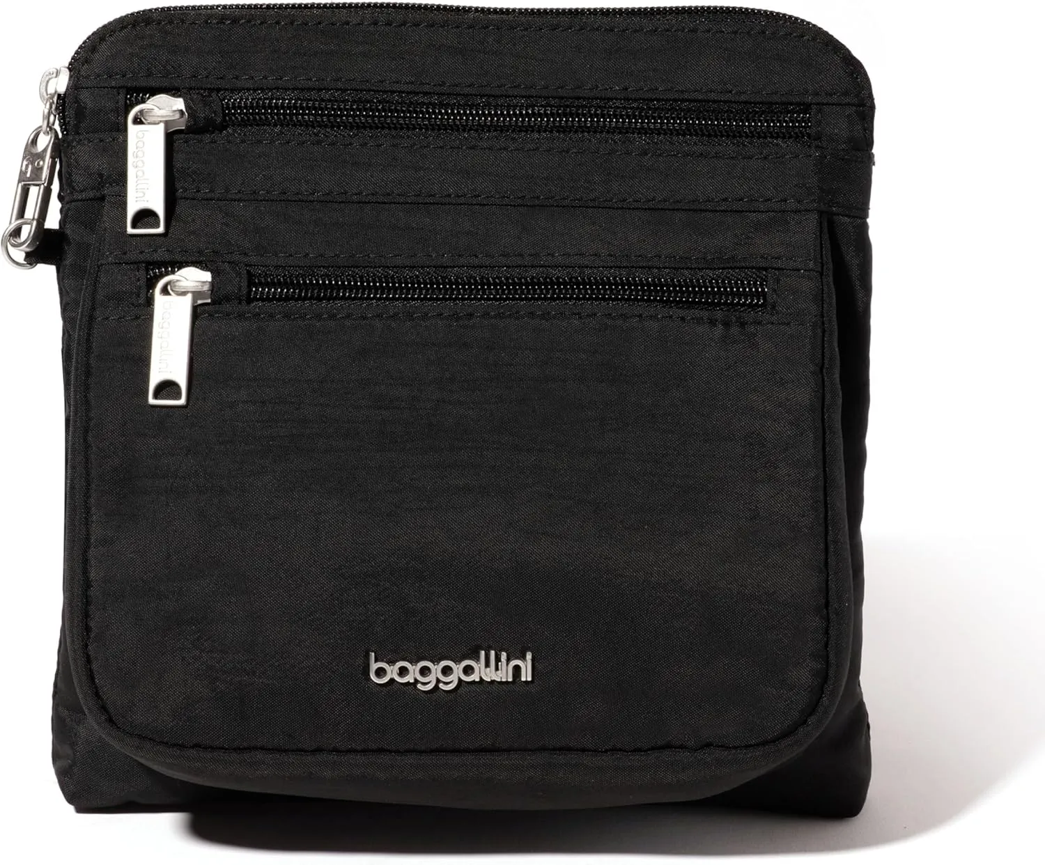Baggallini Securtex Anti-Theft Crossbody Travel Purse with RFID Card Slots, Locking Zippers & Cut-Resistant Strap