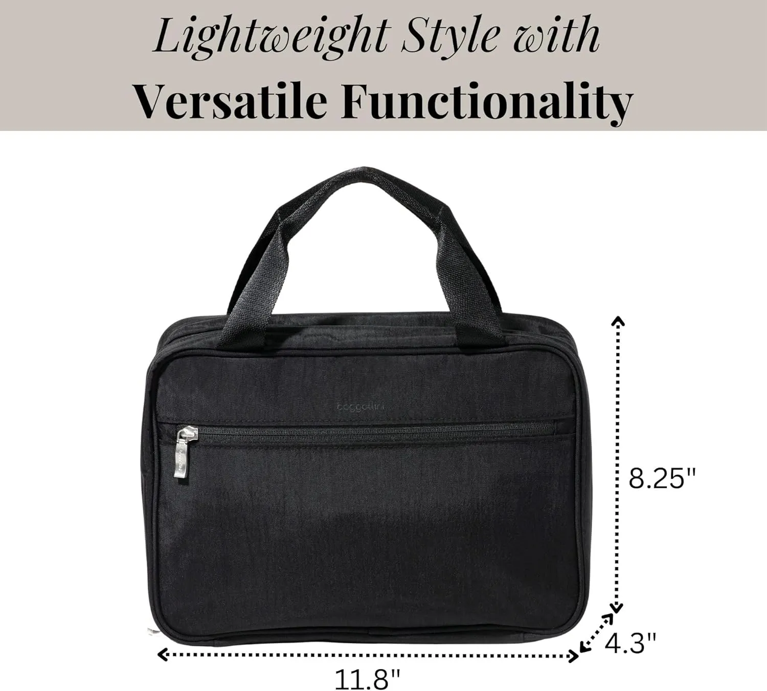 Baggallini Unisex's Large Hanging Travel Toiletry Kit-Lightweight 8x11 Inch Makeup Bag Toiltery