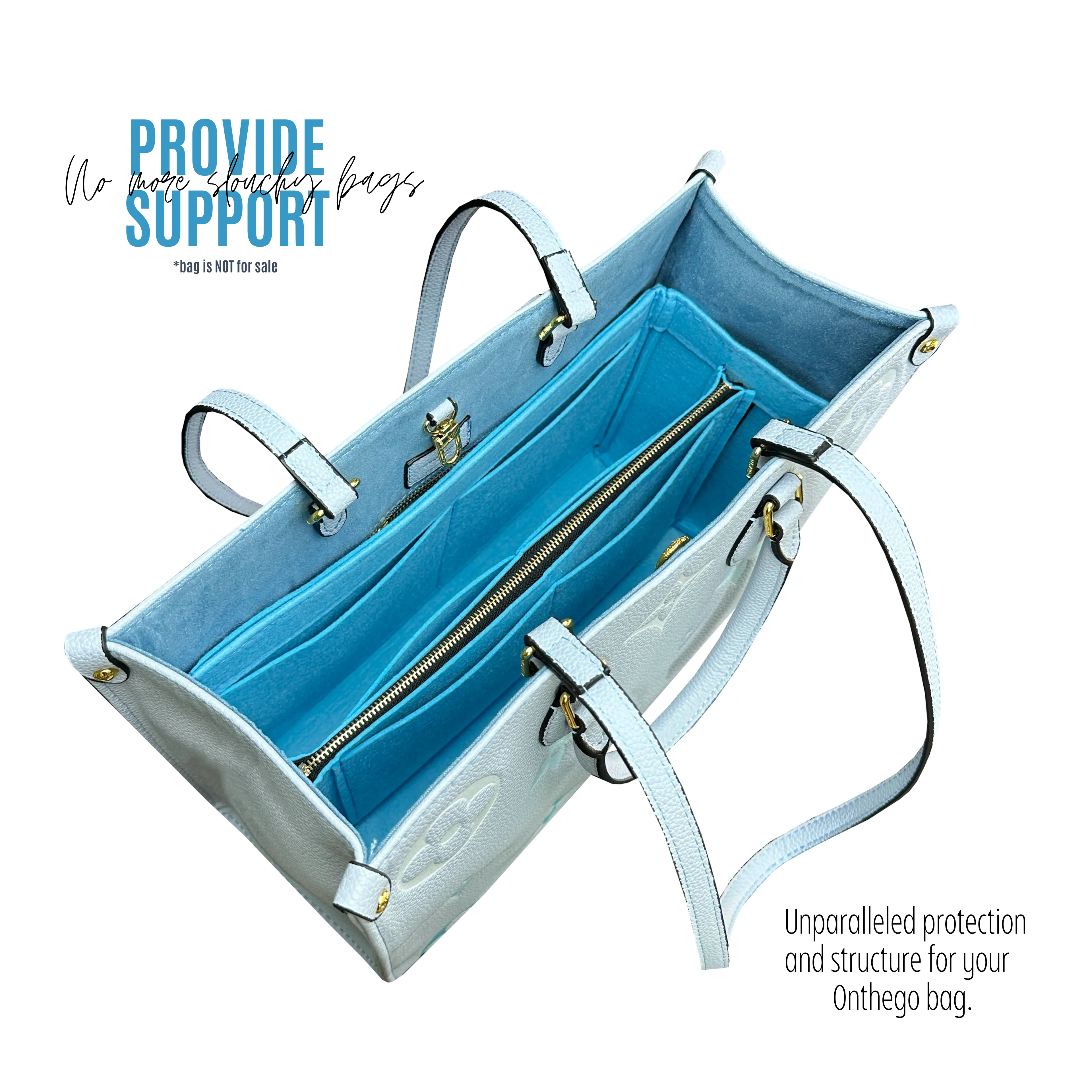 BaginBag® | Handbag Organizer For Louis Vuitton On the go PM MM GM Bag | LV Purse Insert  | purse insert organizer |  LV Organizer Purse |  LV Tote Bag  Organizer | Bag Organizer | Tote Insert  bag |  travel bag organizer | LV Purse Organization