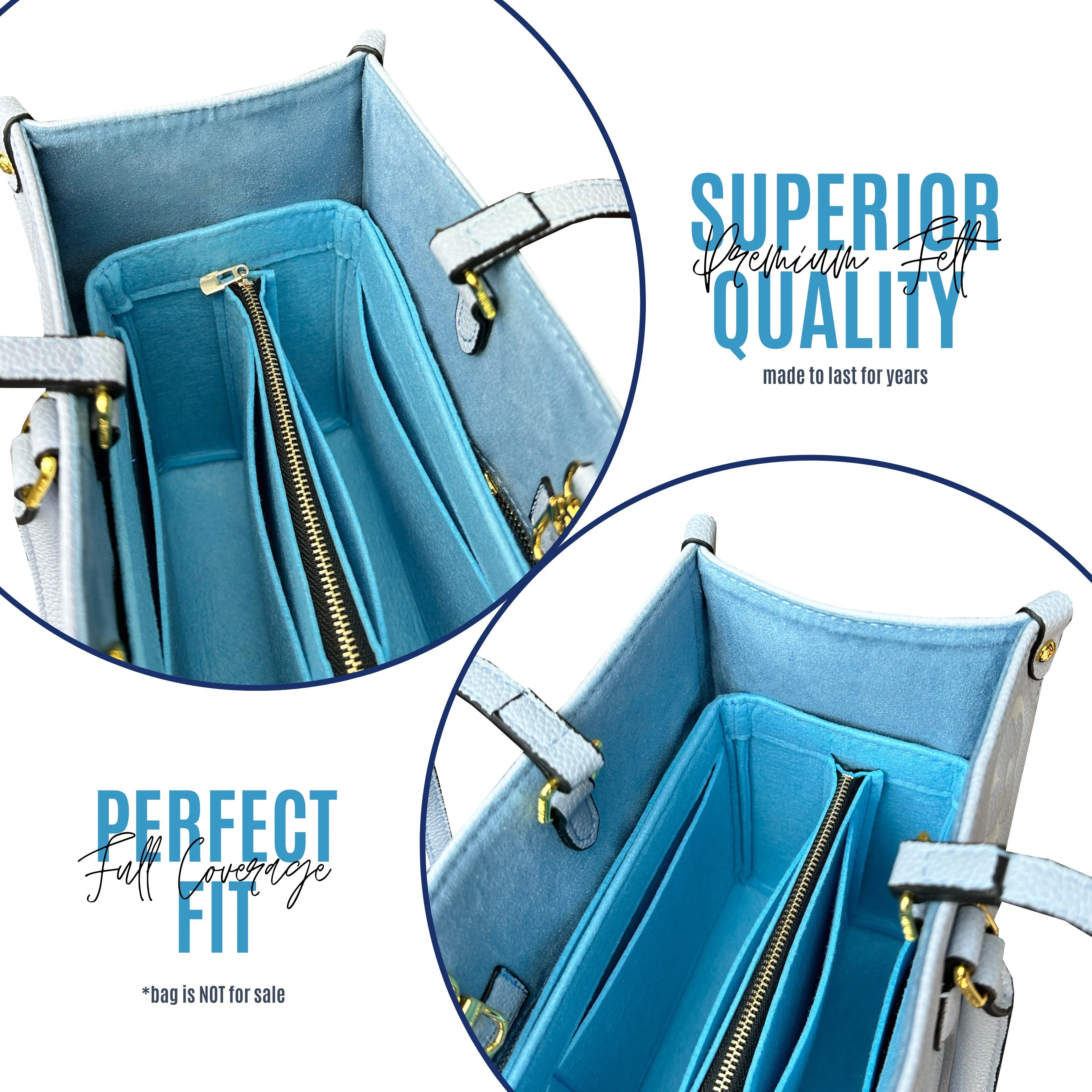 BaginBag® | Handbag Organizer For Louis Vuitton On the go PM MM GM Bag | LV Purse Insert  | purse insert organizer |  LV Organizer Purse |  LV Tote Bag  Organizer | Bag Organizer | Tote Insert  bag |  travel bag organizer | LV Purse Organization