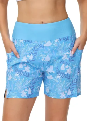 baleaf Women's 3''/ 5"/ 7" Quick Dry High Waisted Swim Board Shorts UPF 50  Swimsuit Bottom Trunks with Liner