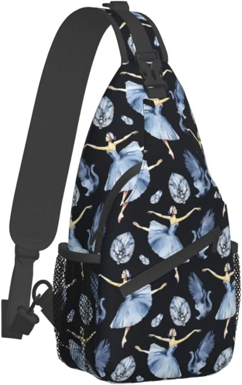 Ballerina Crossbody Bag Dancer Shoulder Bag Backpack Ballet Sling Bag Chest Casual Daypack for Outdoor