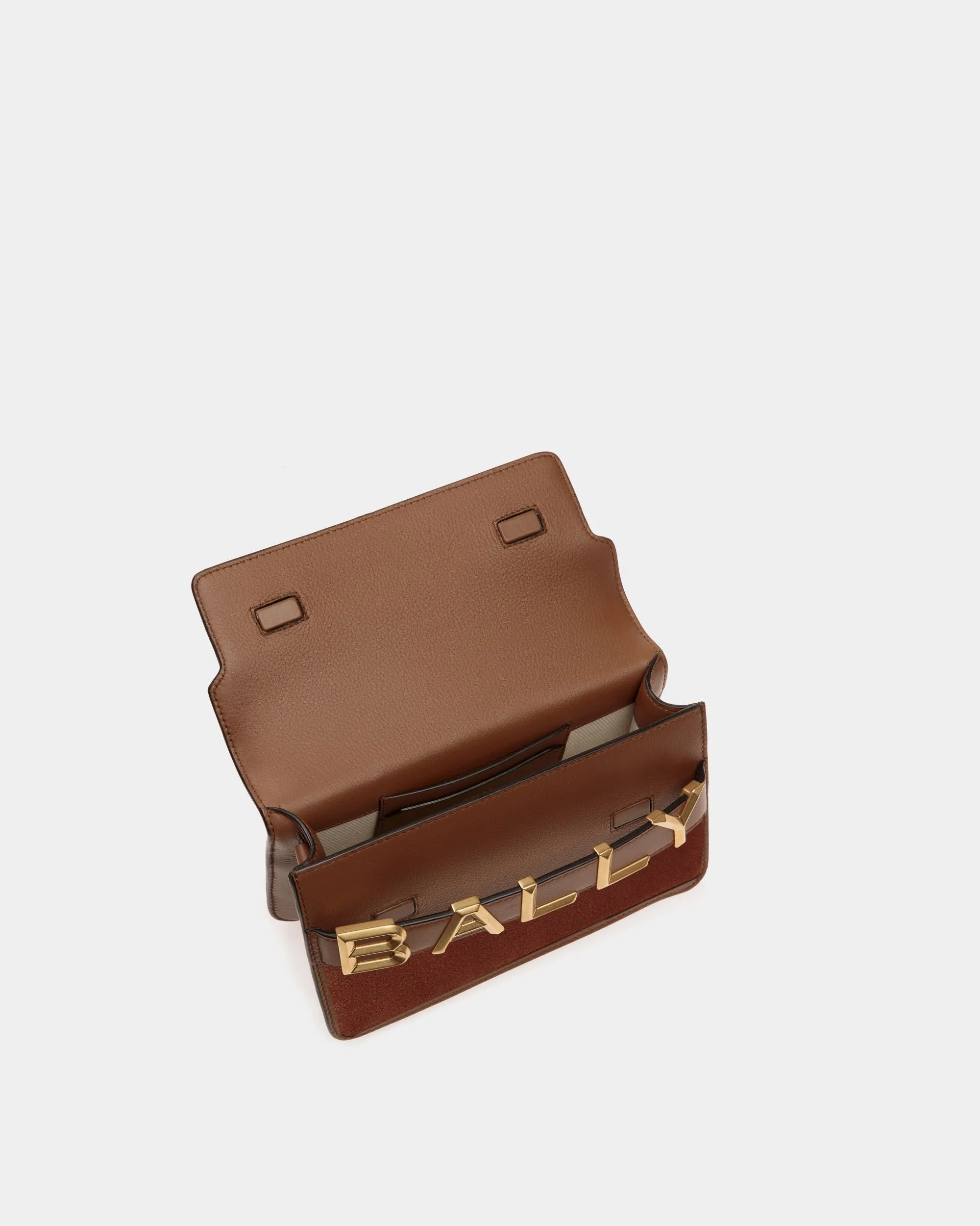 Bally Spell Crossbody Bag in Brown Suede