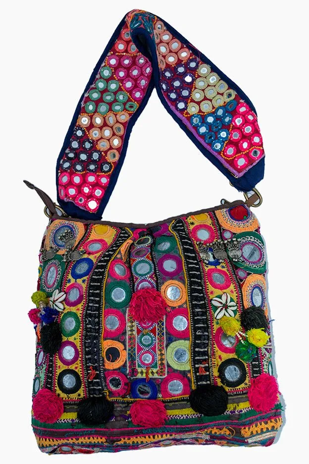 Banjara Mirror Belt Big Sling with Tassels