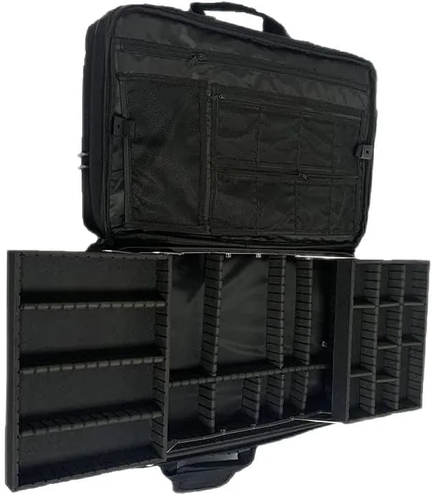 barber case cosmetic haircut travel backpack barber's mobile station tool organizer make up bag barber bag (black)