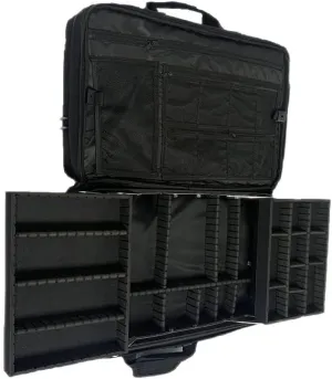 barber case cosmetic haircut travel backpack barber's mobile station tool organizer make up bag barber bag (black)