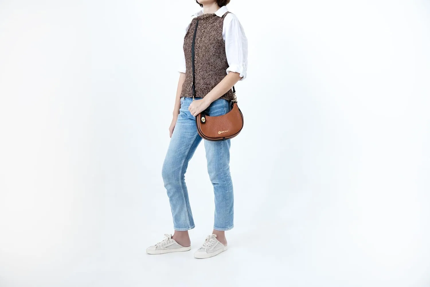 Baroncelli Small Leather Designer Crossbody Purse, Genuine Italian Crafted, Designed and Made in Italy