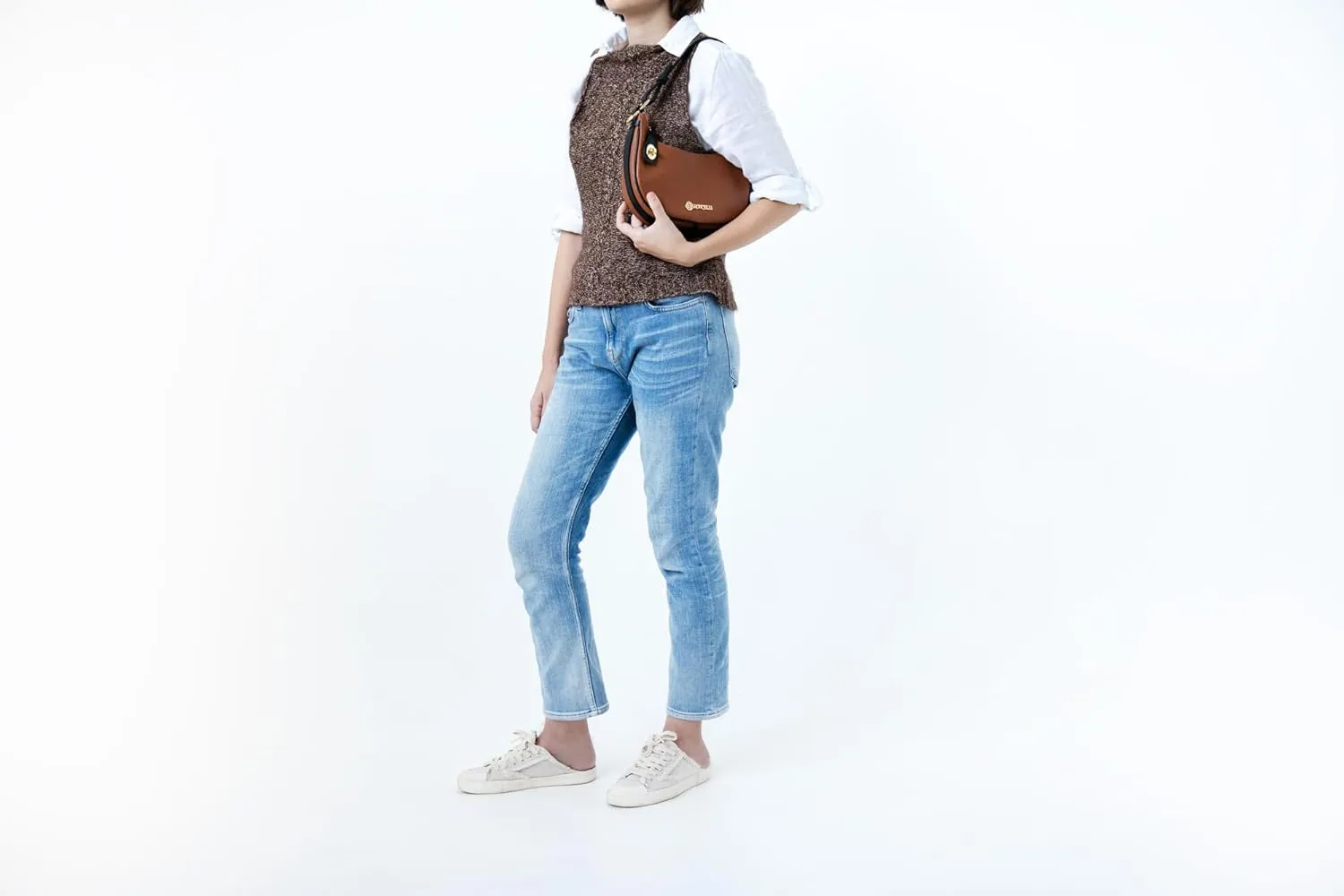 Baroncelli Small Leather Designer Crossbody Purse, Genuine Italian Crafted, Designed and Made in Italy