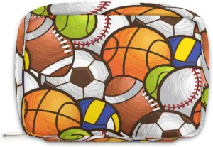 Basketball Football Travel Toiletry Bag for Boys Men, Waterproof Small Dopp Kit for Women, Shaving Bag with Large Capacity for Travel,Sports Shower