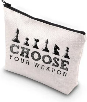 BDPWSS Chess Themed Makeup Bag - Choose Chess2 - Cosmetic Bag - Chess Quote - Waterproof - Polyester - Adult - 1 Count