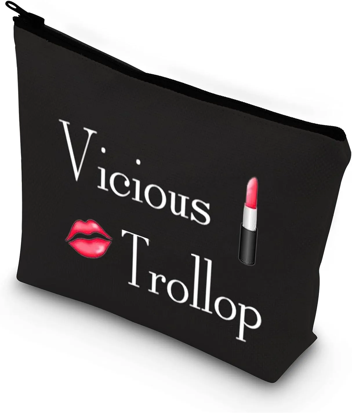 BDPWSS Vicious Trollop Bride Wedding Cosmetic Bag For Friend Bff Bride To Be Makeup Pouch Bridal Shower Gift (Vicious Trollop bl)
