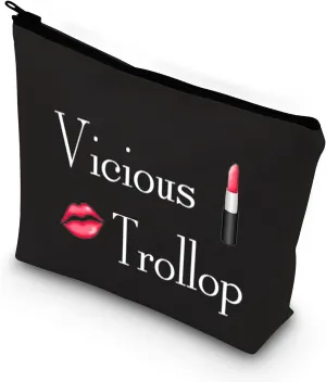 BDPWSS Vicious Trollop Bride Wedding Cosmetic Bag For Friend Bff Bride To Be Makeup Pouch Bridal Shower Gift (Vicious Trollop bl)
