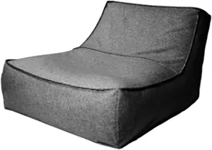 Beach Chair Bean Bag Chairs Cover For Adults Cotton Linen Outdoor Waterproof Bean Bag Lounger Cover Without Filler Garden Beach Pool Side Sofa Bed Pouf Salon ( Color : Pouf-carbon grey , Size : Empty