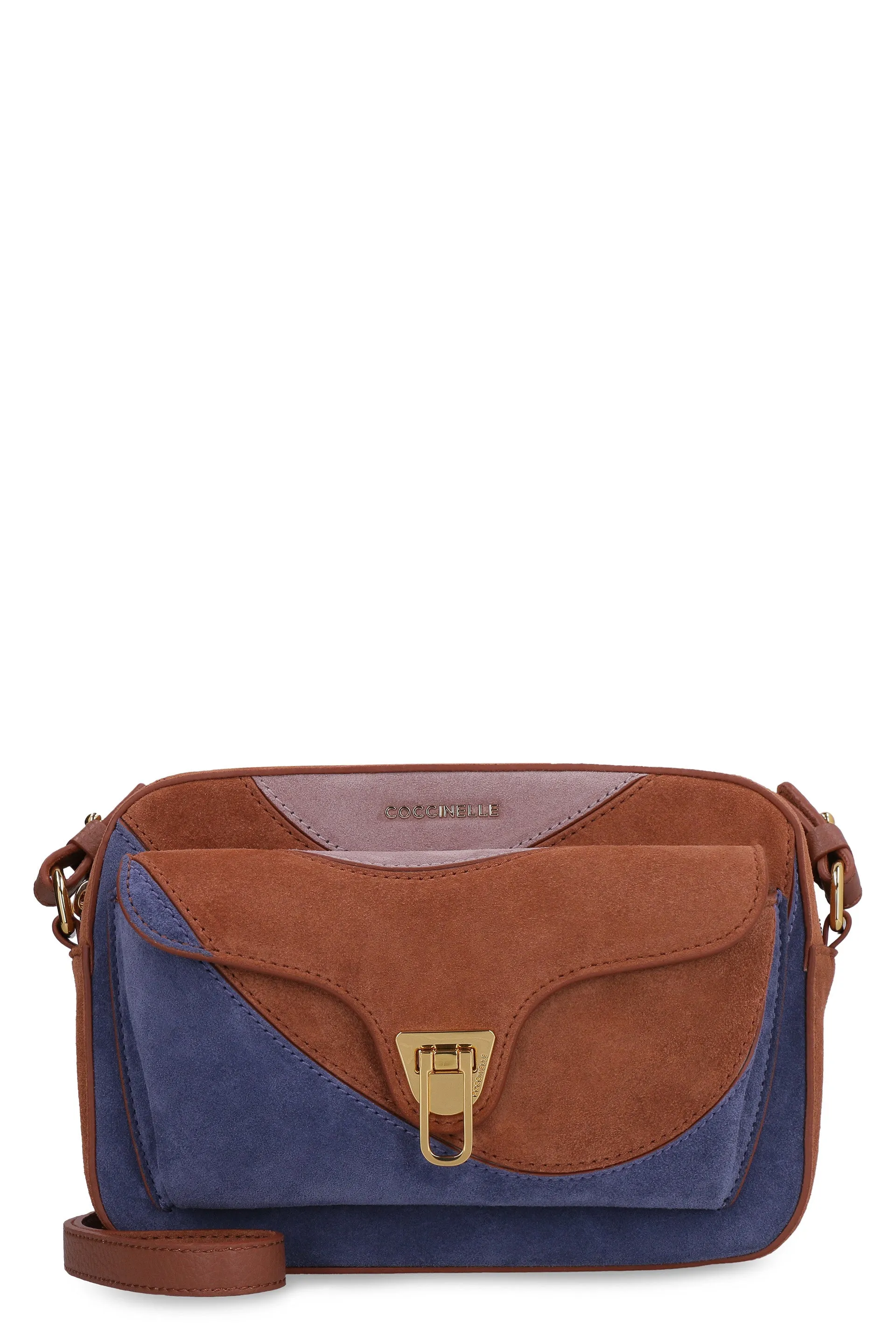 Beat Patch Suede crossbody bag