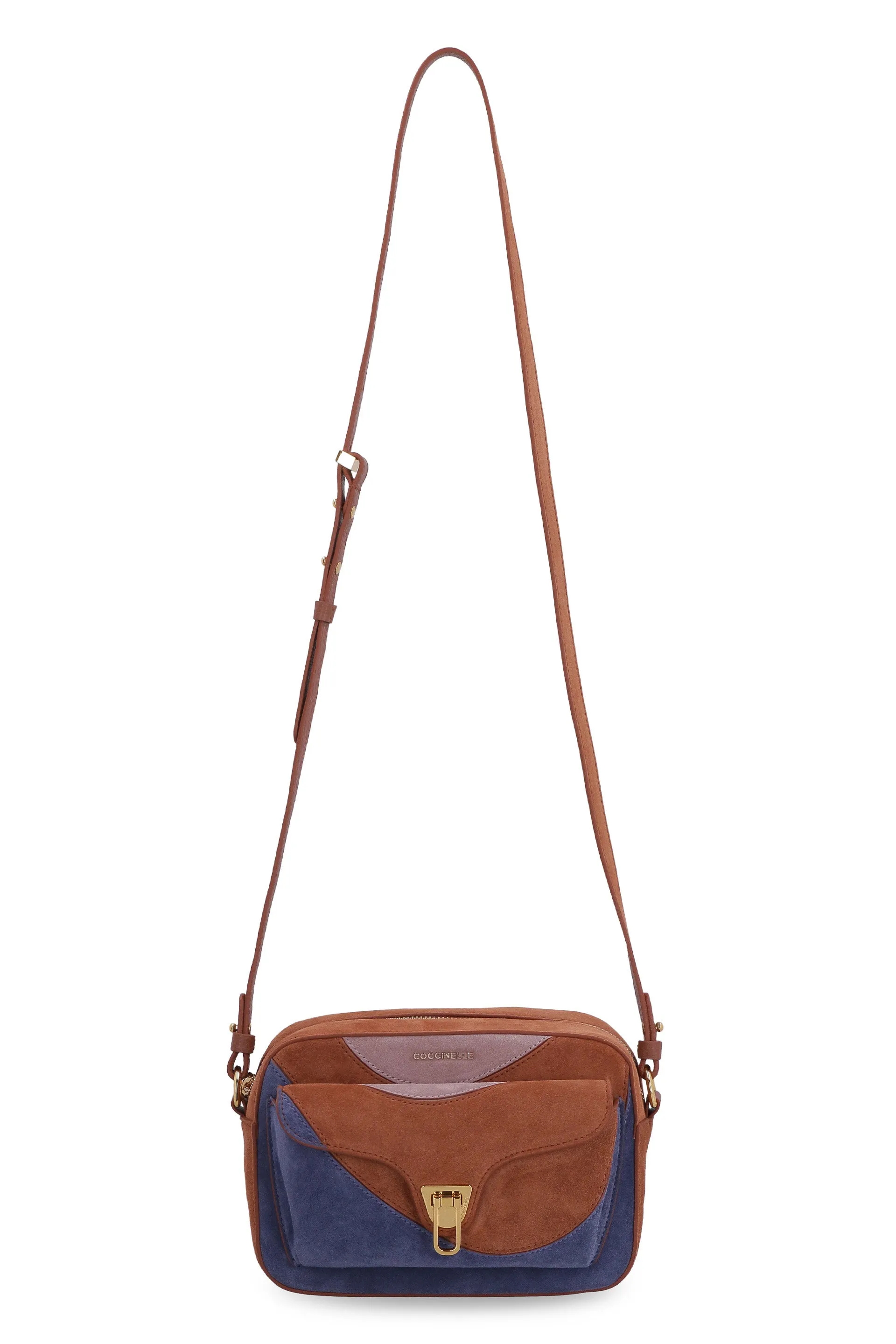 Beat Patch Suede crossbody bag