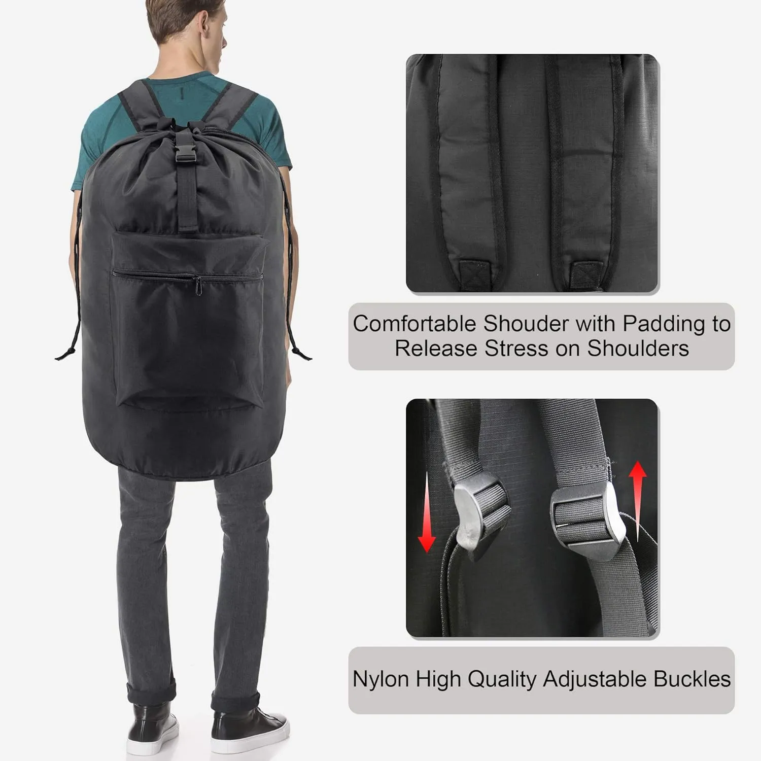 BeeGreen Laundry Backpack Bag Extra Large Heavy Duty