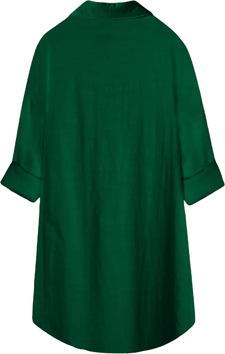 Bianstore Women's Oversized Linen Shirts Blouses Tops Long Sleeve High Low Button Up Shirts