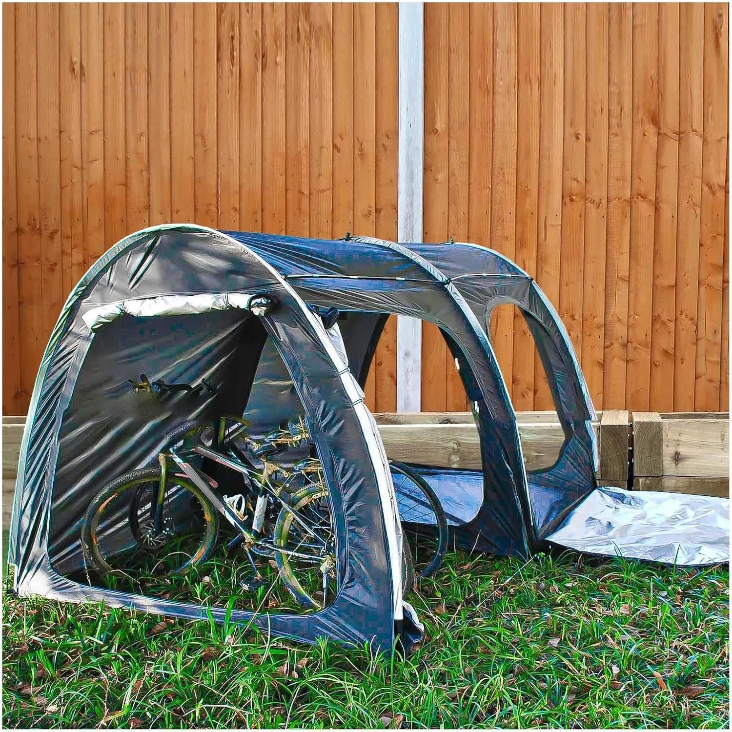 Bicycle Tent with Ventilation Mesh Bike Storage Tent for 2/3/4/5 Bikes or 3 Motorcycle Shed Storage Bike Storage Tent