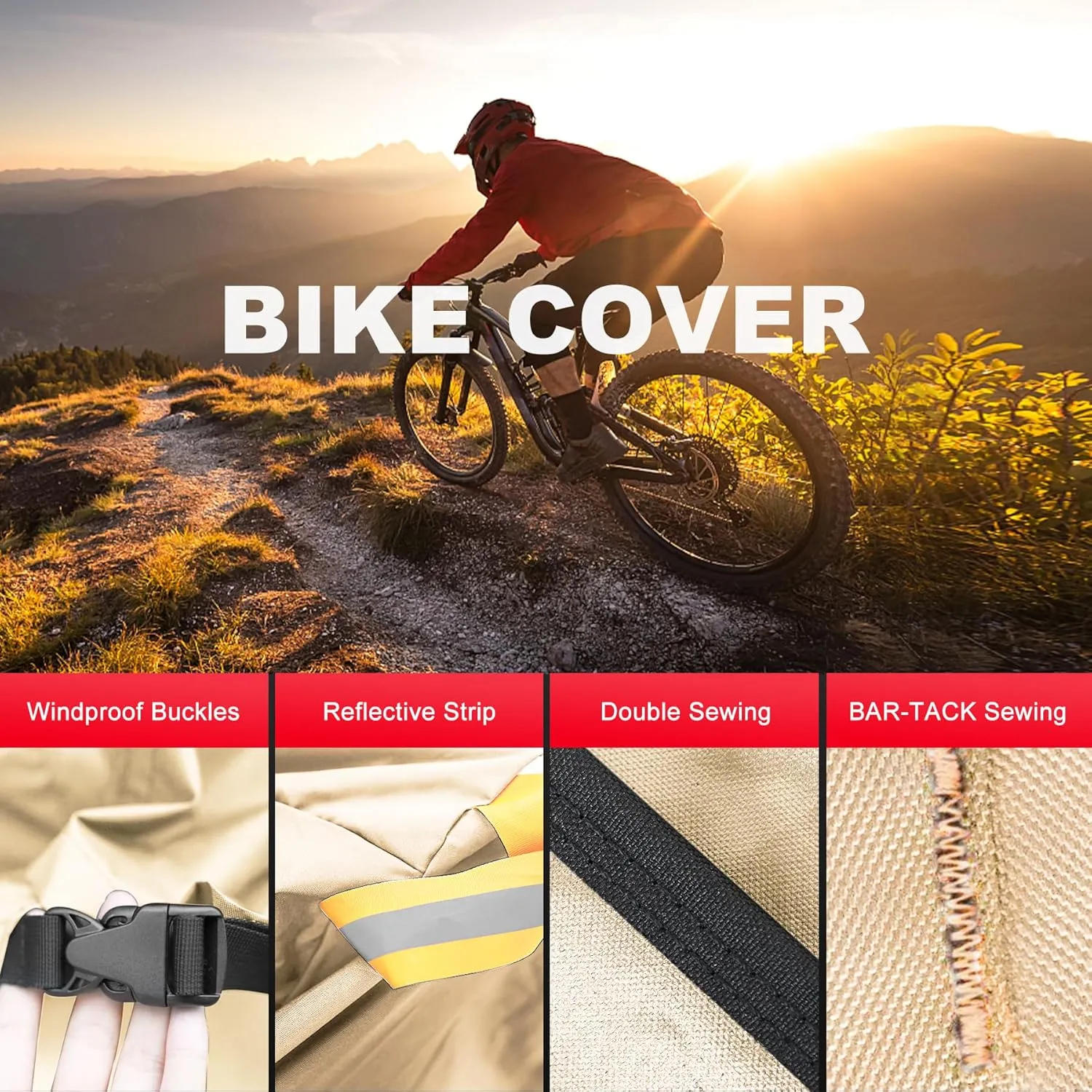 Bike Cover for Transport 3 Bikes - Outdoor Bike Covers for 3 Bikes on Rear Bike Rack Transport Waterproof Heavy Duty, 600D Bicycle Rack Cover for 3 Bikes on Car Hitch Travel Storage