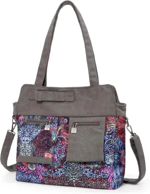 Black Butterfly boho series Large capacity canvas Personalized printing crossbody sling backpack， women tote handbags