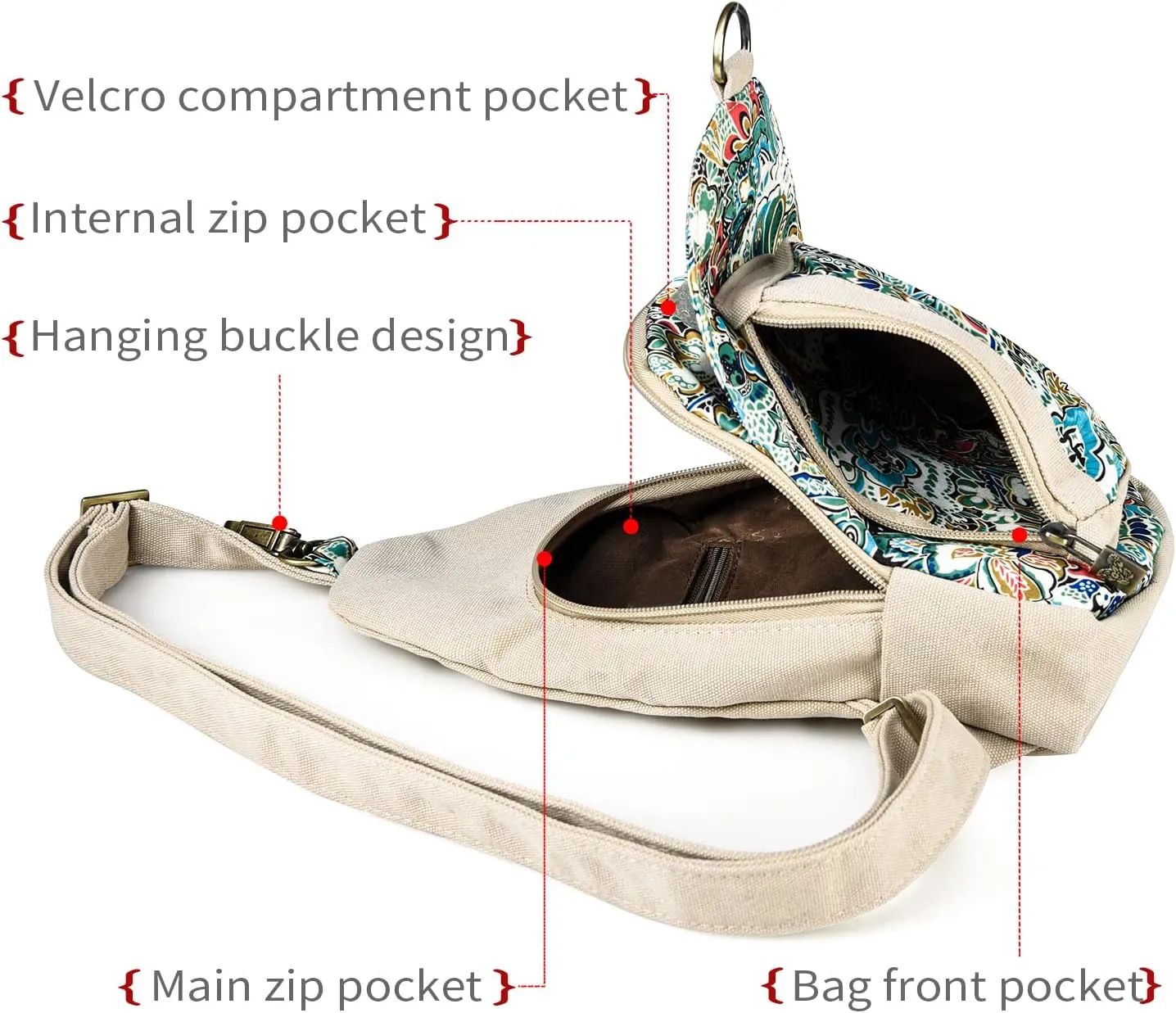 Black Butterfly Canvas Chest Bag, Small Chest Pack, Crossbody Bag for Travel, Inclined Shoulder Bag