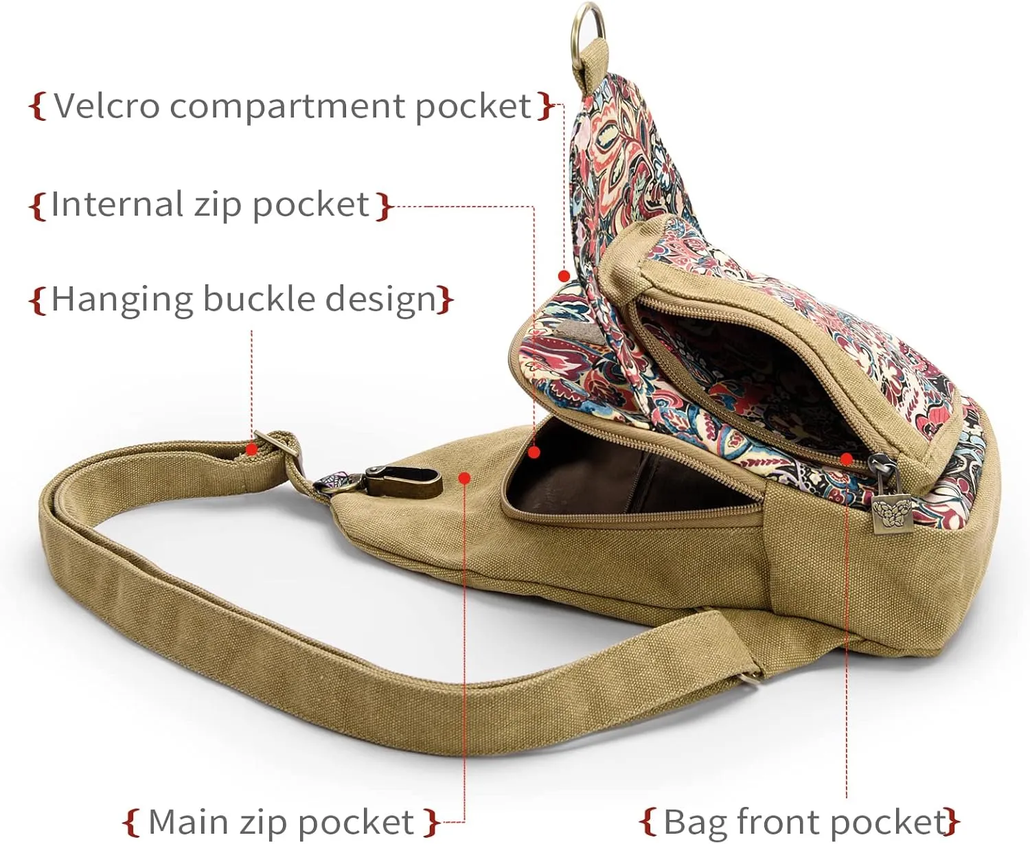 Black Butterfly Canvas Chest Bag, Small Chest Pack, Crossbody Bag for Travel, Inclined Shoulder Bag