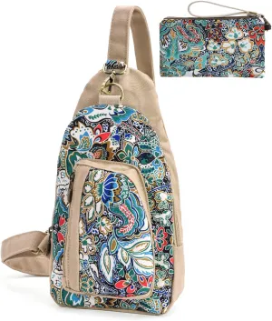 Black Butterfly Canvas Chest Bag, Small Chest Pack, Crossbody Bag for Travel, Inclined Shoulder Bag