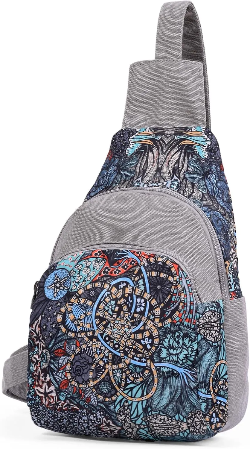 Black Butterfly Premium Canvas Chest Bag, Crossbody Shoulder Bag, Chest Pack for Fashion and Small
