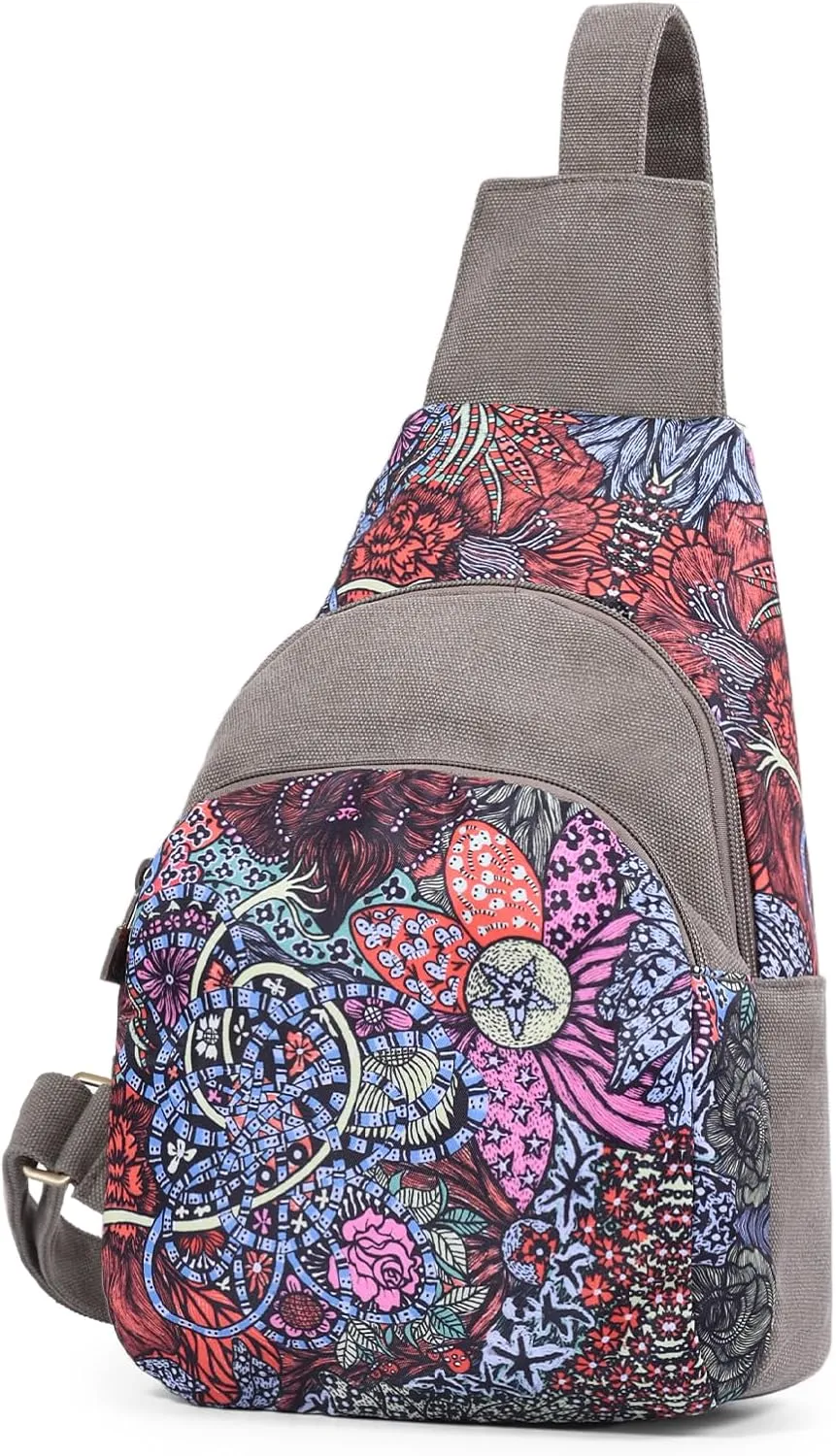 Black Butterfly Premium Canvas Chest Bag, Crossbody Shoulder Bag, Chest Pack for Fashion and Small