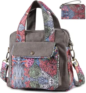 Black Butterfly Premium Canvas Shoulder Bag, Top Handle for Women, Lightweight Handbag, Small Style Crossbody