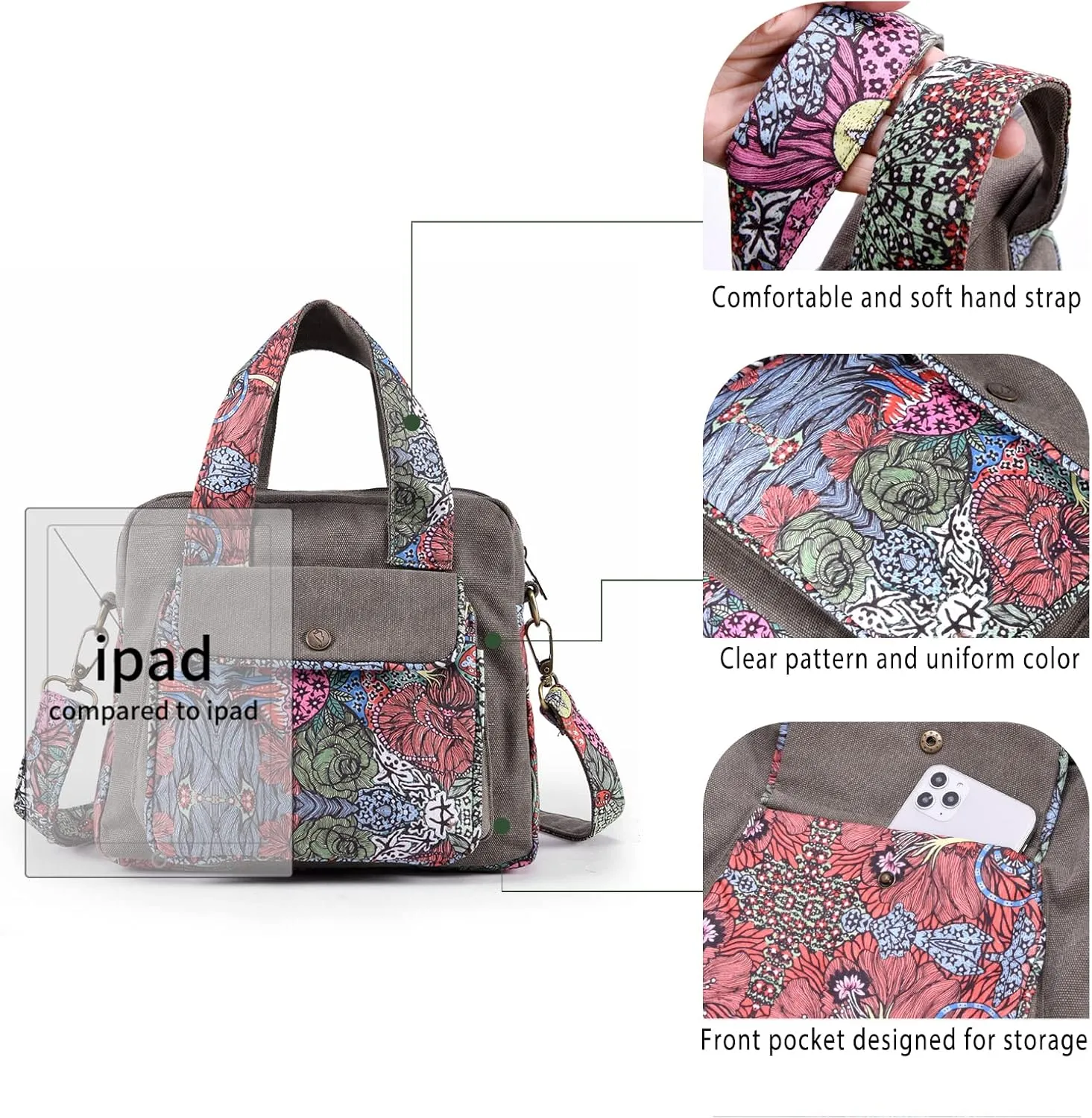 Black Butterfly Premium Canvas Shoulder Bag, Top Handle for Women, Lightweight Handbag, Small Style Crossbody