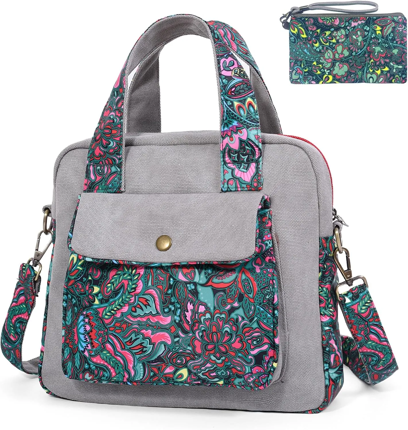 Black Butterfly Premium Canvas Shoulder Bag, Top Handle for Women, Lightweight Handbag, Small Style Crossbody