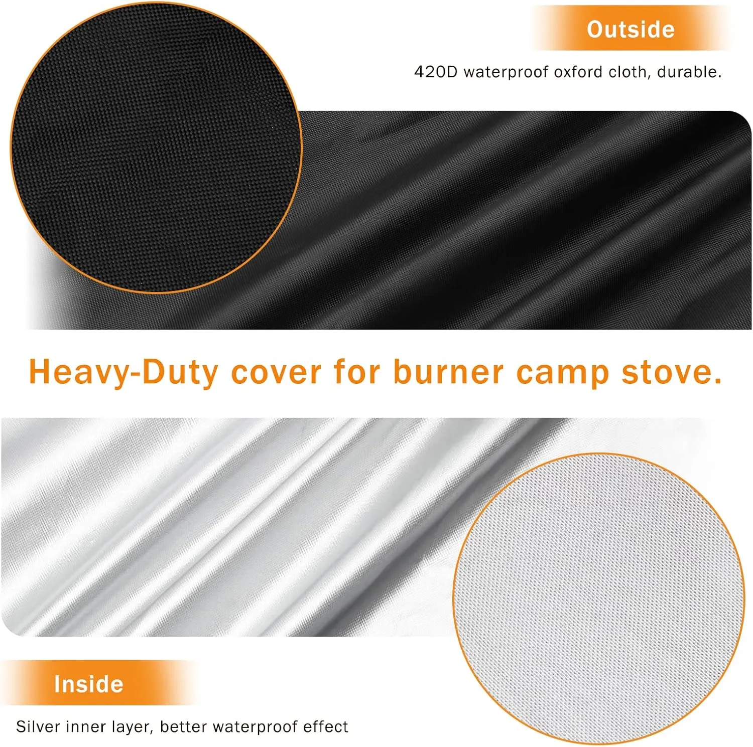 Black Patio Covers for 2-Burner Camp Stove, Luxiv Heavy-Duty Cover for Camp Chef 2 Burner Burners Stove Waterproof Cover (Black, 34.5x16x16)