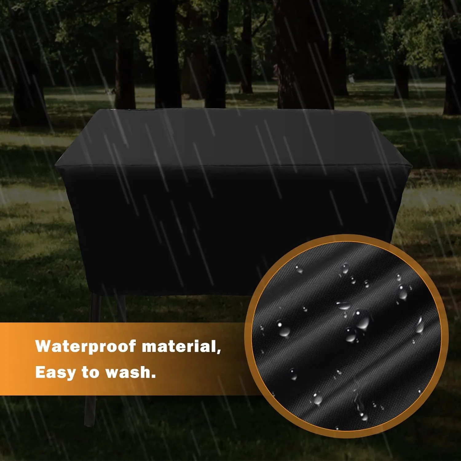 Black Patio Covers for 2-Burner Camp Stove, Luxiv Heavy-Duty Cover for Camp Chef 2 Burner Burners Stove Waterproof Cover (Black, 34.5x16x16)