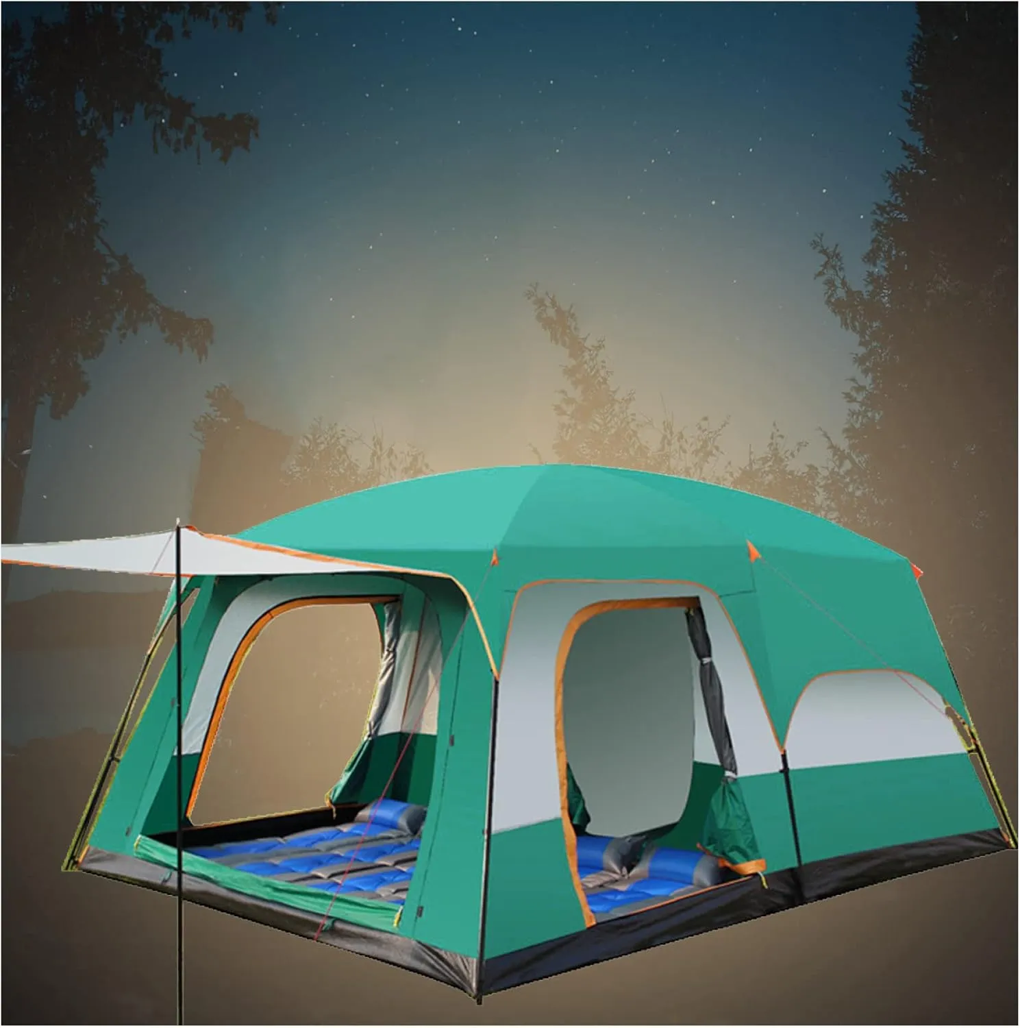 Blackout Tents for Camping Waterproof 5 to 8 Persons Ventilated,Waterproof Tent Sturdy and Practical Ramble Tent for Camping