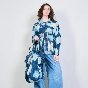 Bohemian patchwork denim jacket wholesale