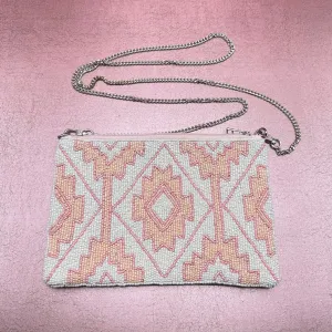 Bohemian Pink & Ivory Clutch