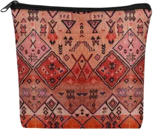 Boho Farmhouse Oriental Traditional Moroccan Style Cosmetic Bag Western Gifts Western Stuff Makeup Bag Gifts for Women Girls Daughter Sister Bestie Graduation Birthday Christmas Nurse Travel