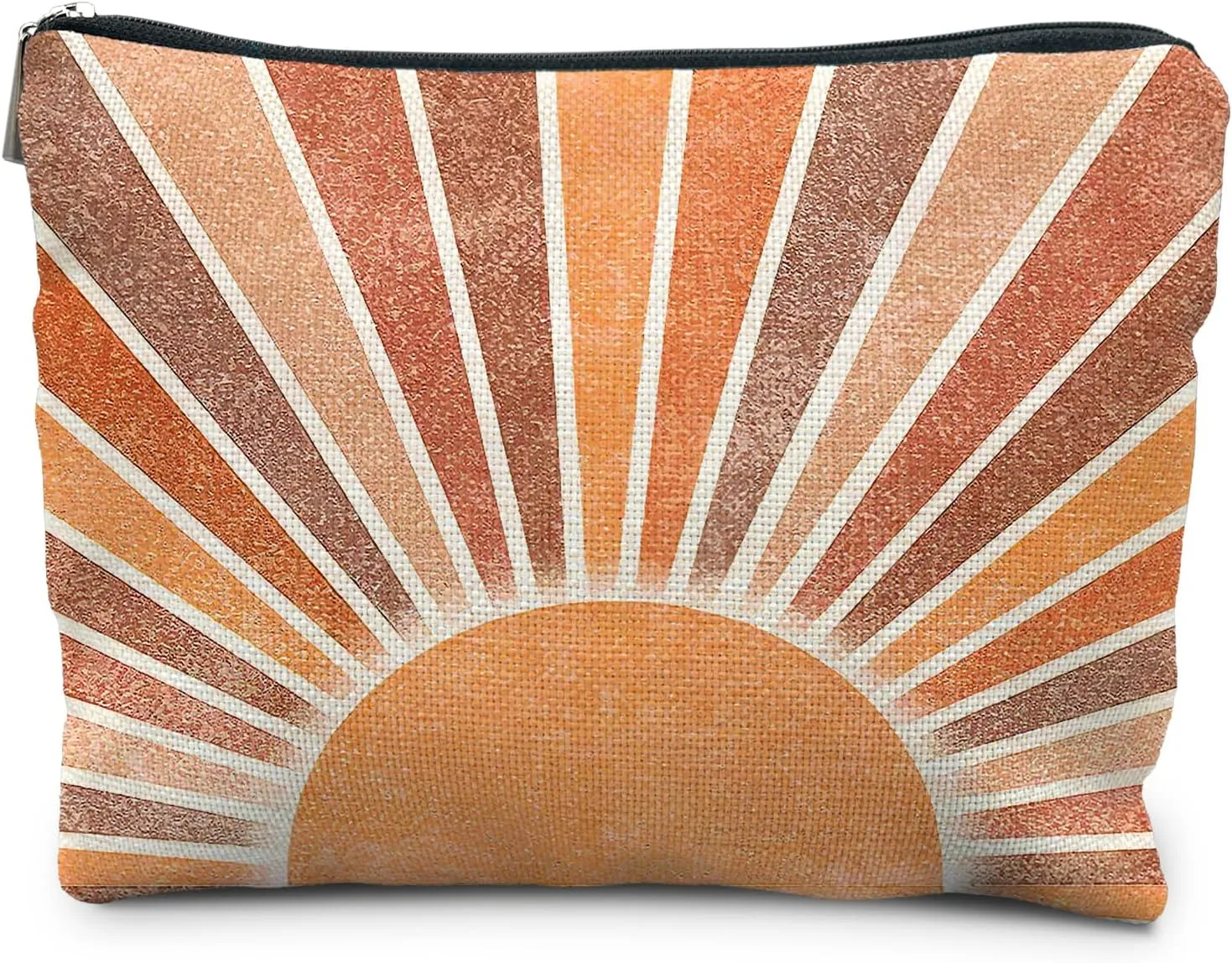 Boho Makeup Bag, Vintage Boho Neutral Sun boho Cosmetic Bags for Women, Summer Makeup Bag, Beach Makeup Bag, Boho Gifts for Women