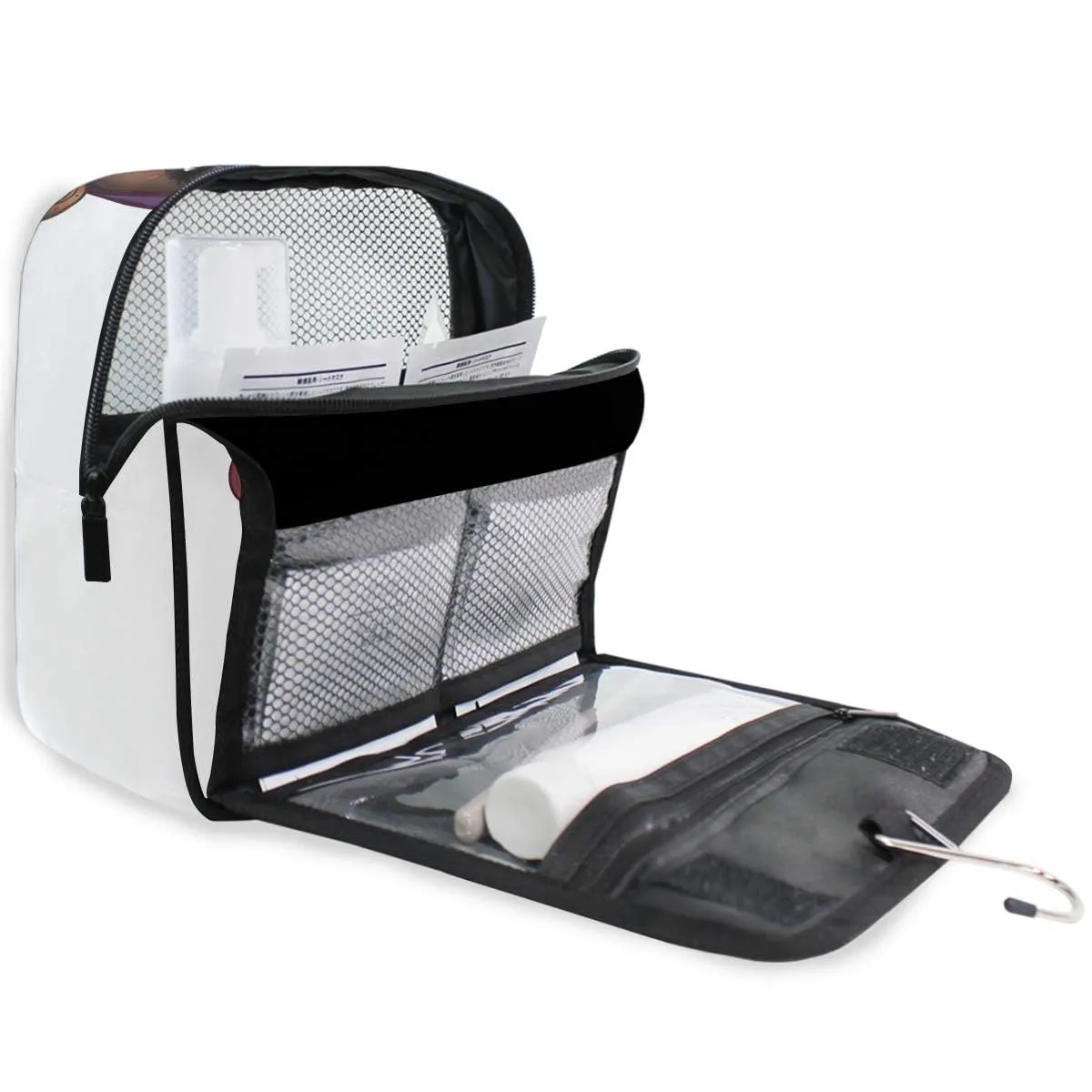 Bolaz Hanging Toiletry Bag African American Women Portable Cosmetic Makeup Travel Organizer for Men & Women with Sturdy Hook
