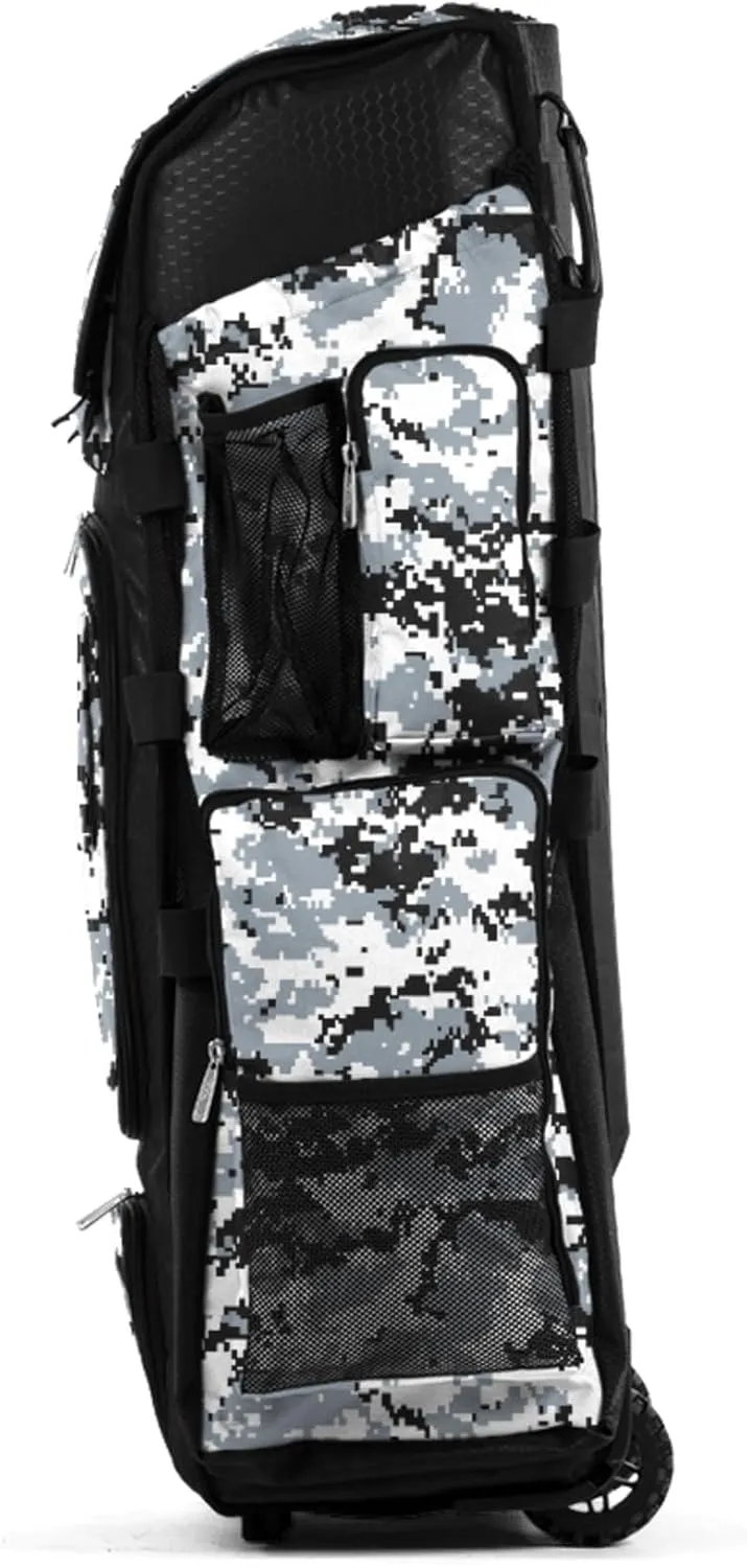Boombah Superpack XL Digital Camo Rolling Bat Bag - 36" x 16" x 23.5" - Multiple Colors - Wheeled Version
