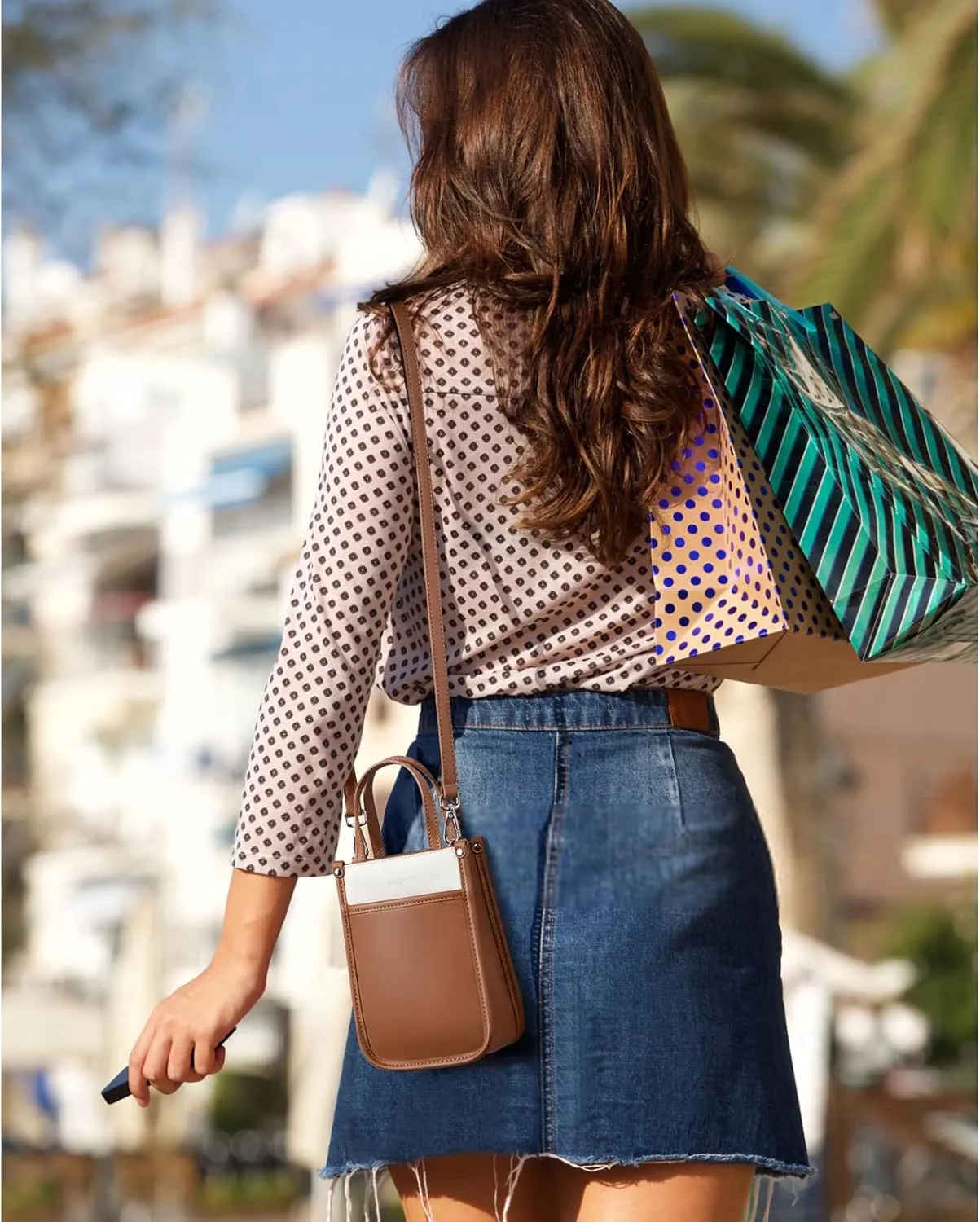 BOSTANTEN Small Crossbody Purse for Women Mini Tote Bag Top Handle Shoulder Bag Compact Handbags with Adjustable Strap