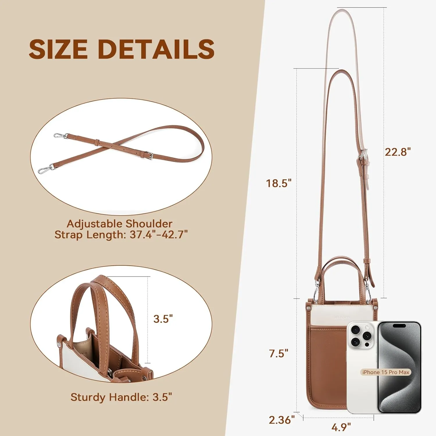 BOSTANTEN Small Crossbody Purse for Women Mini Tote Bag Top Handle Shoulder Bag Compact Handbags with Adjustable Strap