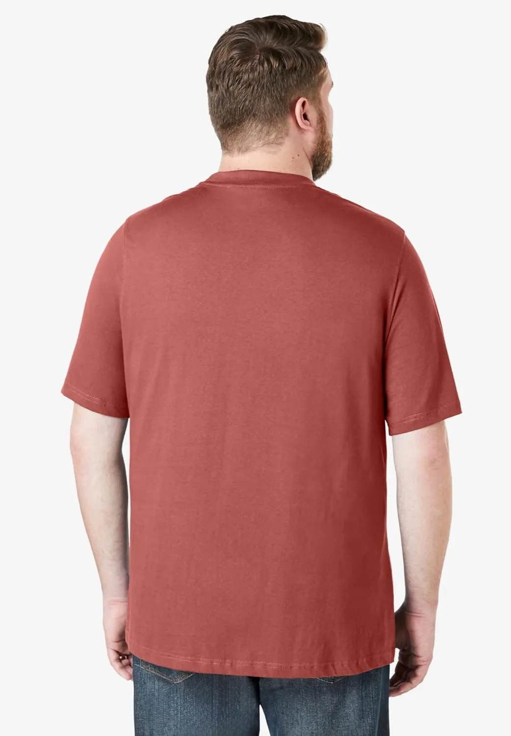 Boulder Creek by Kingsize Men's Big & Tall Heavyweight Pocket Crewneck T-Shirt