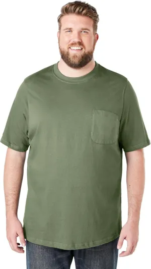 Boulder Creek by Kingsize Men's Big & Tall Heavyweight Pocket Crewneck T-Shirt